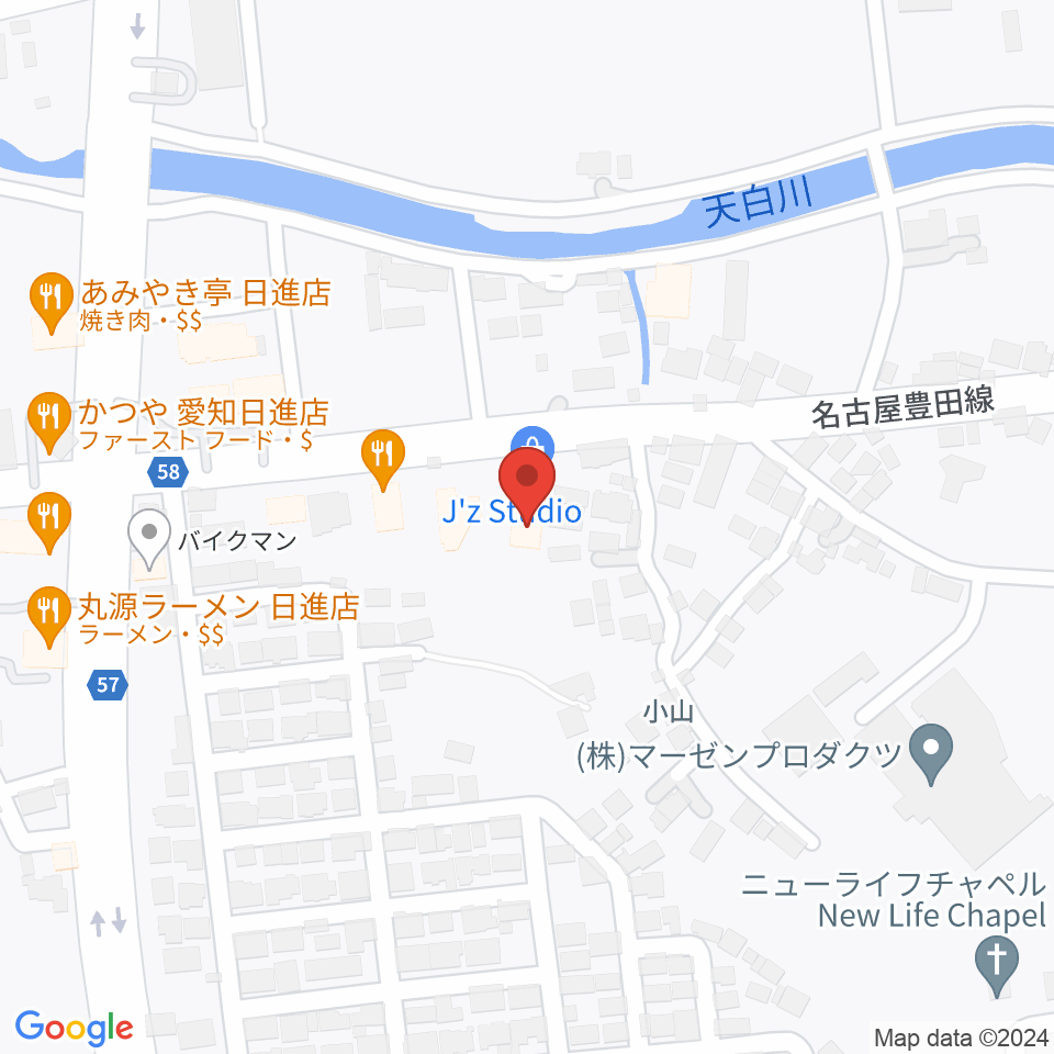 J'z Studio本館周辺のホテル一覧地図