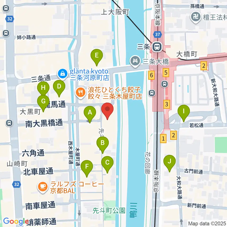 先斗町歌舞練場周辺のホテル一覧地図