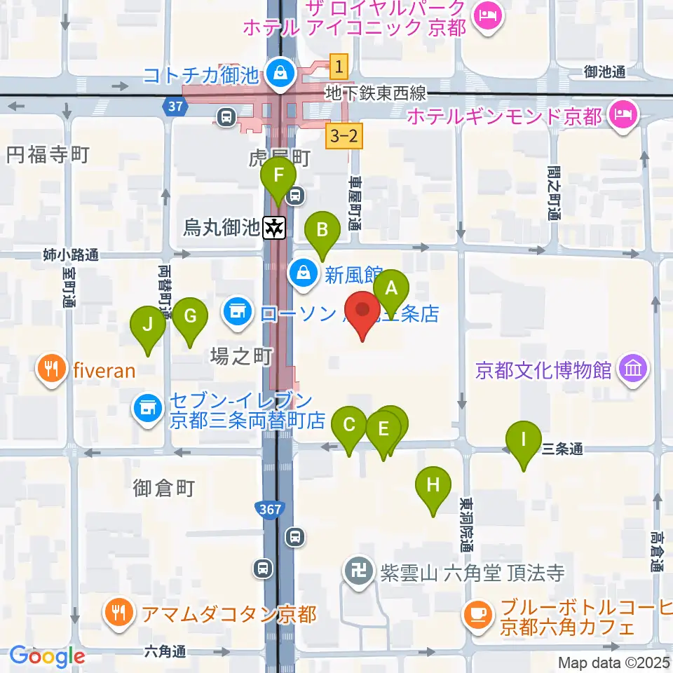 アップリンク京都周辺のホテル一覧地図