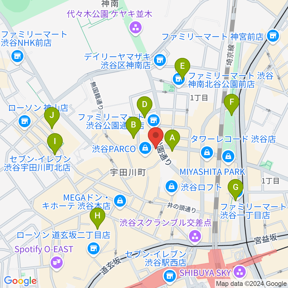 ホワイトシネクイント周辺のホテル一覧地図