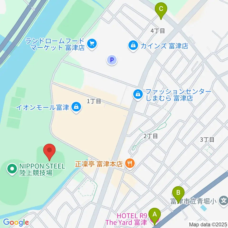 NIPPON STEEL 野球場周辺のホテル一覧地図