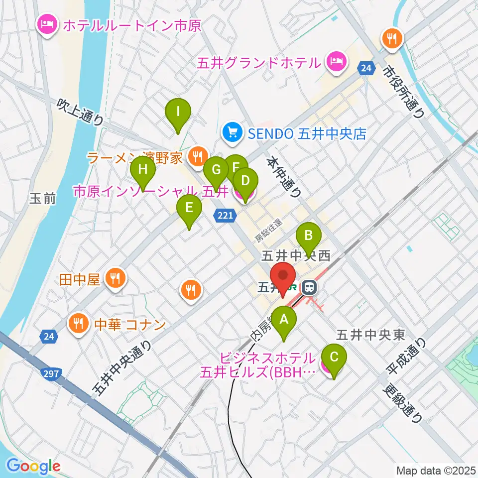 サンプラザ市原周辺のホテル一覧地図