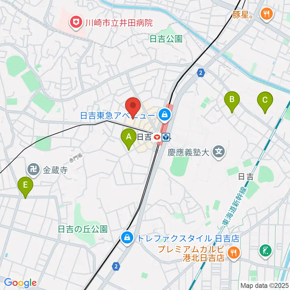 グリーンヒル音楽スタジオ周辺のホテル一覧地図