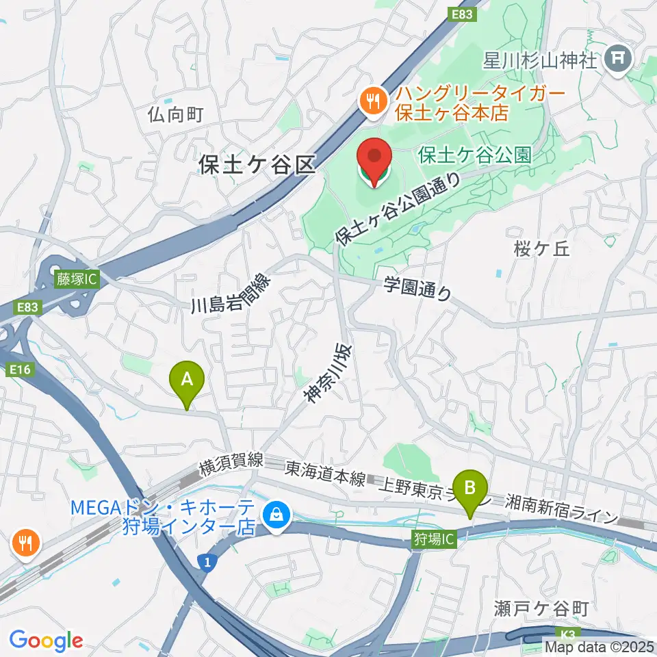 サーティーフォー保土ケ谷球場周辺のホテル一覧地図