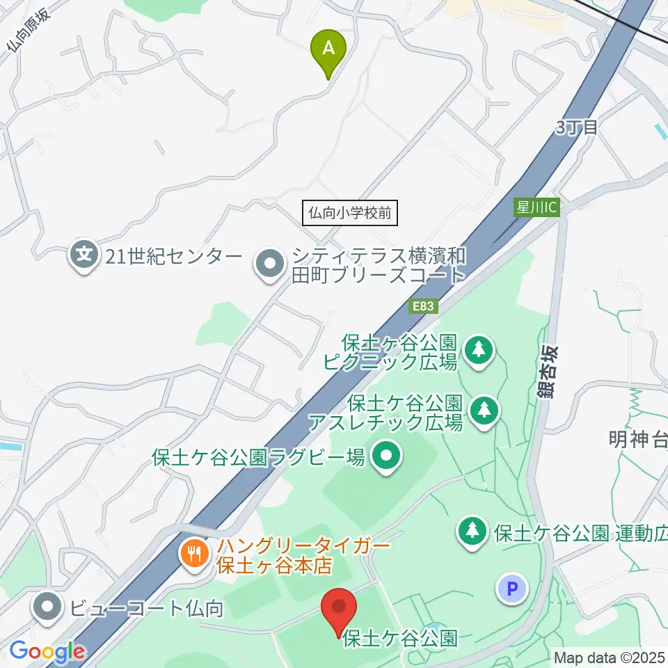保土ケ谷公園サッカー場周辺のホテル一覧地図