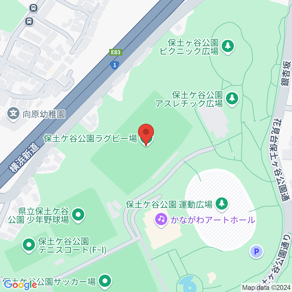 保土ケ谷公園ラグビー場周辺のホテル一覧地図