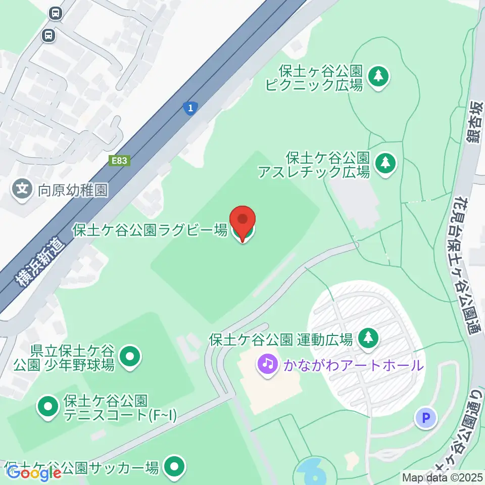 保土ケ谷公園ラグビー場周辺のホテル一覧地図