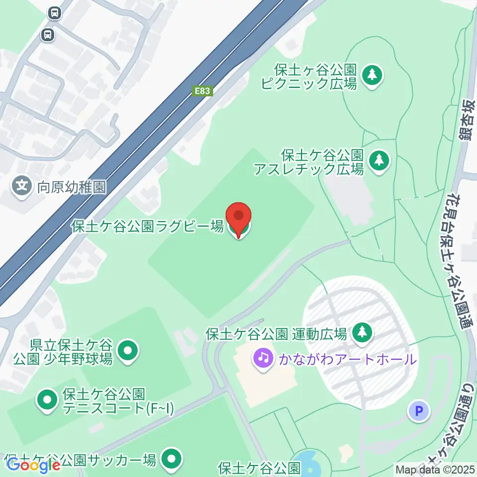 保土ケ谷公園ラグビー場周辺のホテル一覧地図