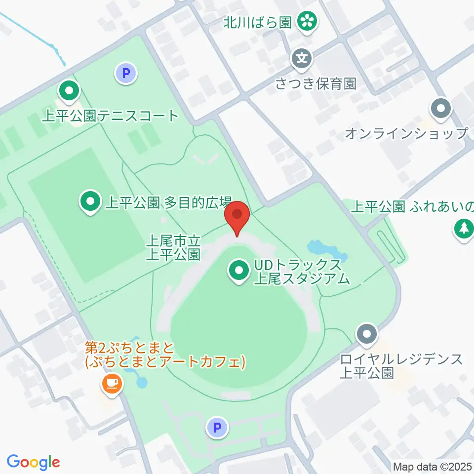 UDトラックス上尾スタジアム周辺のホテル一覧地図
