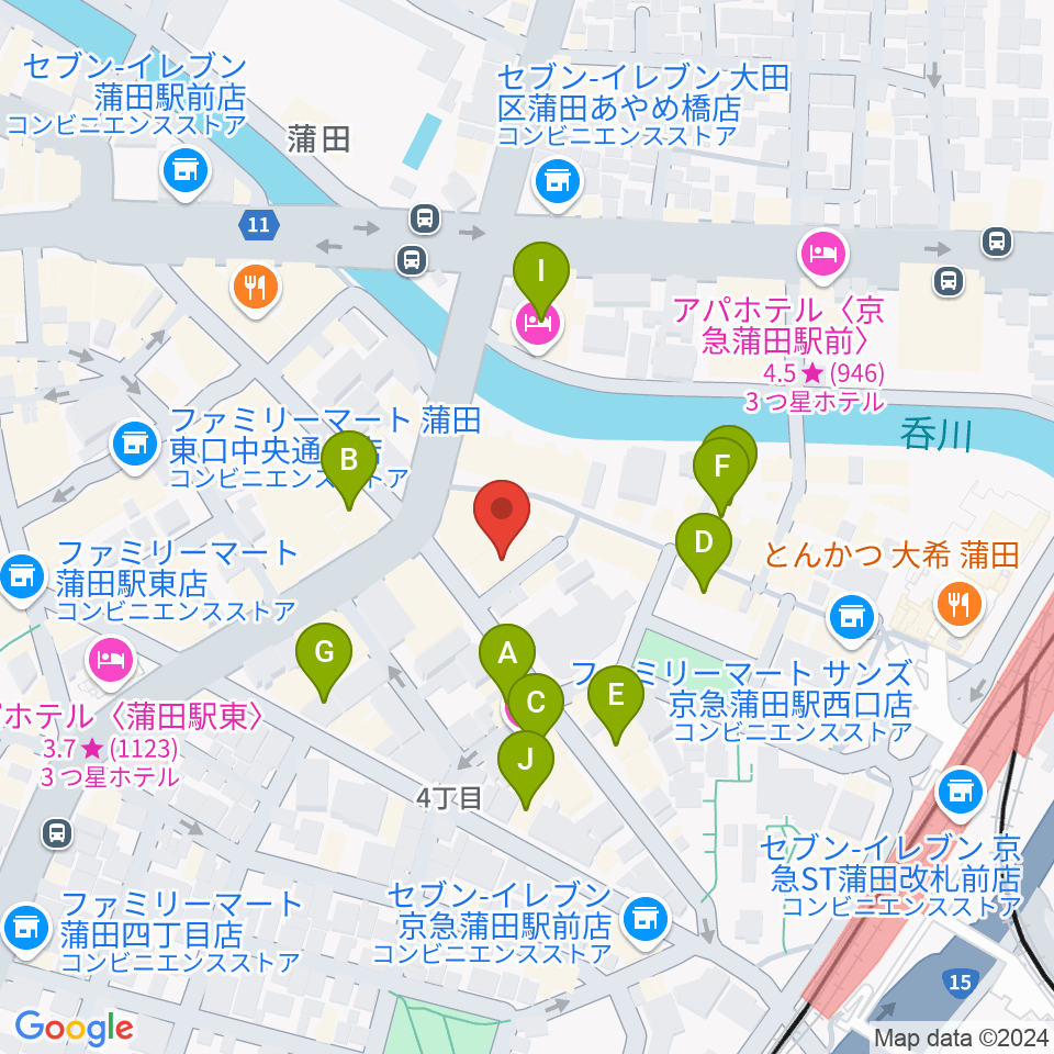 スタジオポハサ周辺のホテル一覧地図