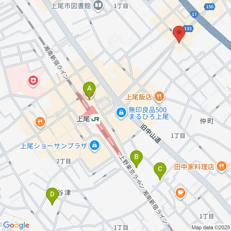 ニコニコ堂上尾センター周辺のホテル一覧地図