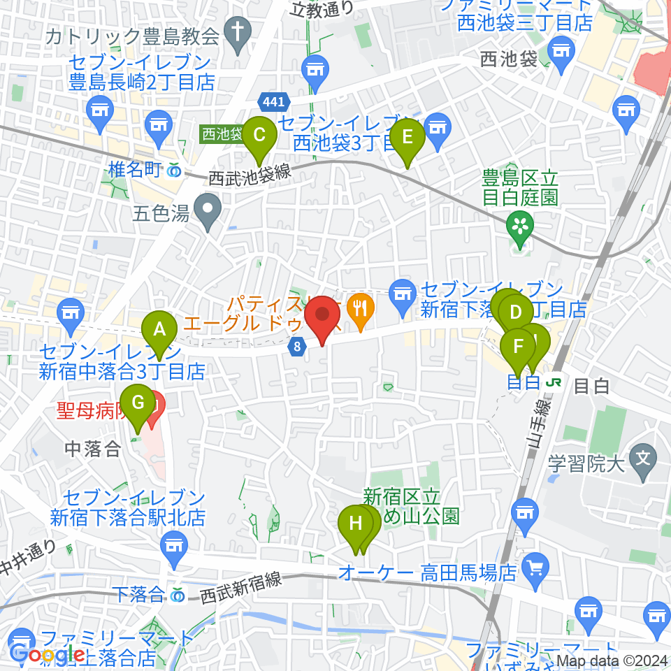 アルル貸しスタジオ・スタジオ銀河周辺のホテル一覧地図