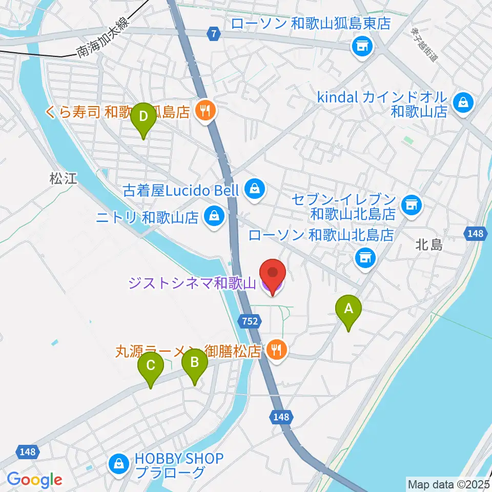 ジストシネマ和歌山周辺のホテル一覧地図