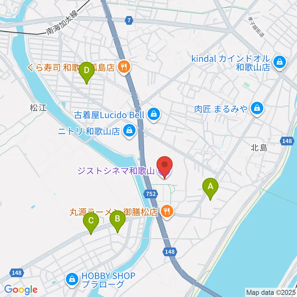 ジストシネマ和歌山周辺のホテル一覧地図