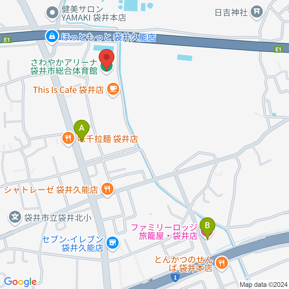 さわやかアリーナ袋井市総合体育館周辺のホテル一覧地図