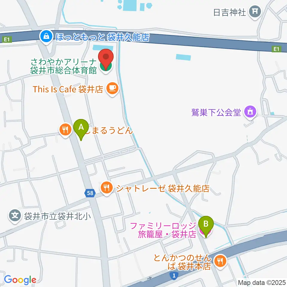 さわやかアリーナ袋井市総合体育館周辺のホテル一覧地図