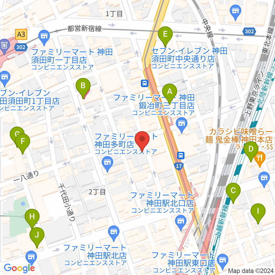 バンブルビースタジオ周辺のホテル一覧地図