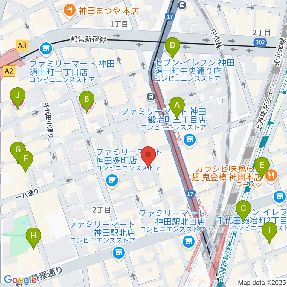 バンブルビースタジオ周辺のホテル一覧地図
