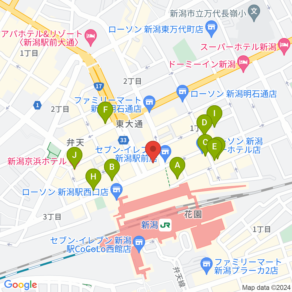 マルタケホール周辺のホテル一覧地図