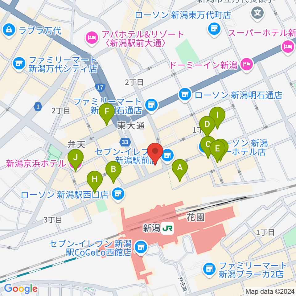 マルタケホール周辺のホテル一覧地図