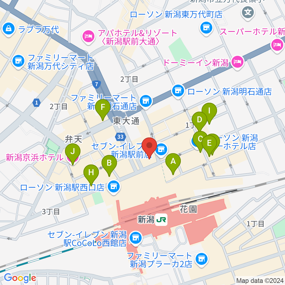 マルタケホール周辺のホテル一覧地図