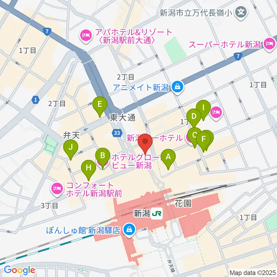マルタケホール周辺のホテル一覧地図