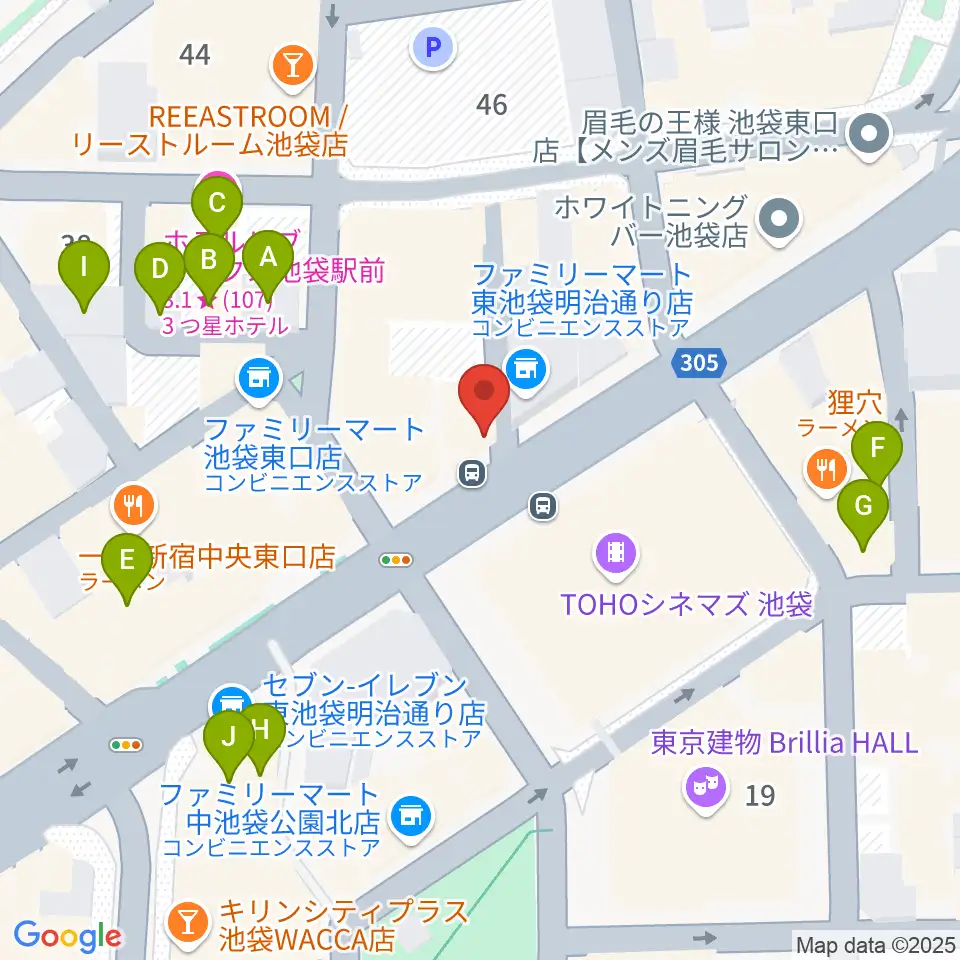 イケベ楽器店GET STOMP周辺のホテル一覧地図