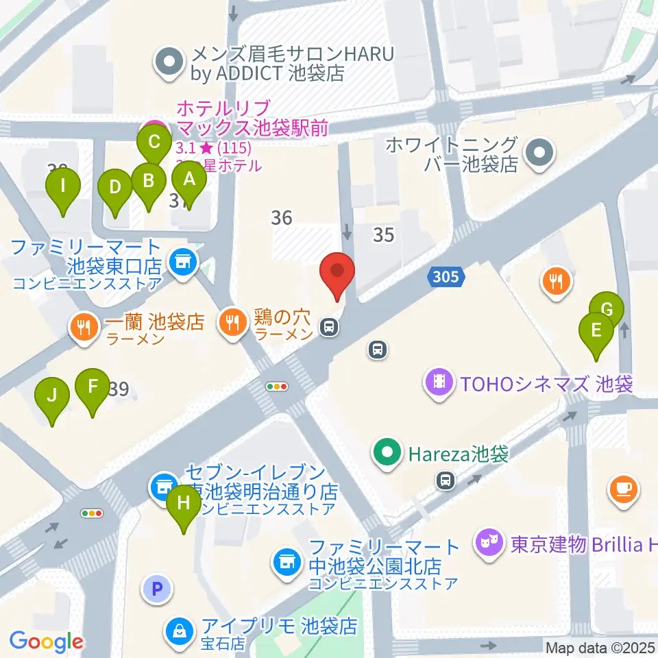 イケベ楽器店GET STOMP周辺のホテル一覧地図