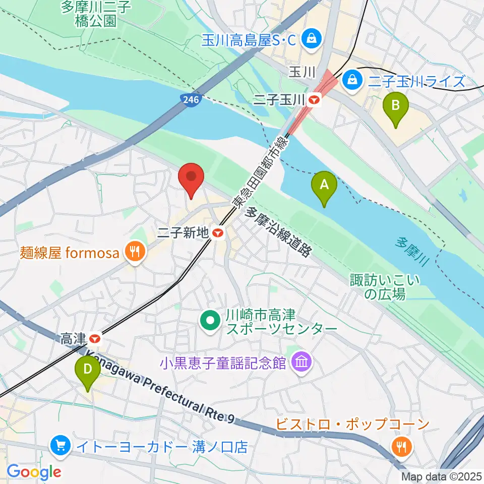 ふたこ音楽館周辺のホテル一覧地図