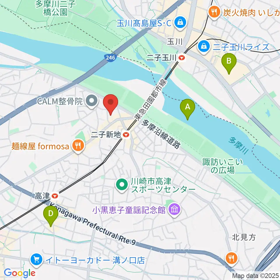 ふたこ音楽館周辺のホテル一覧地図