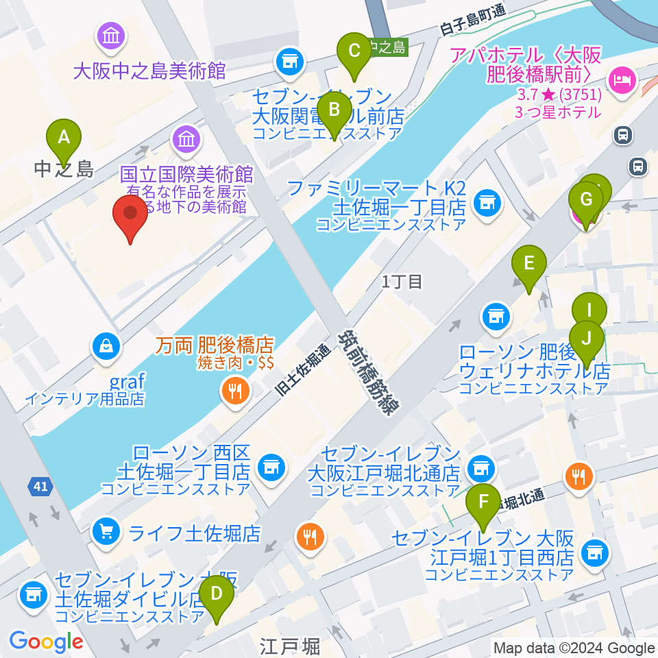 大阪市立科学館周辺のホテル一覧地図