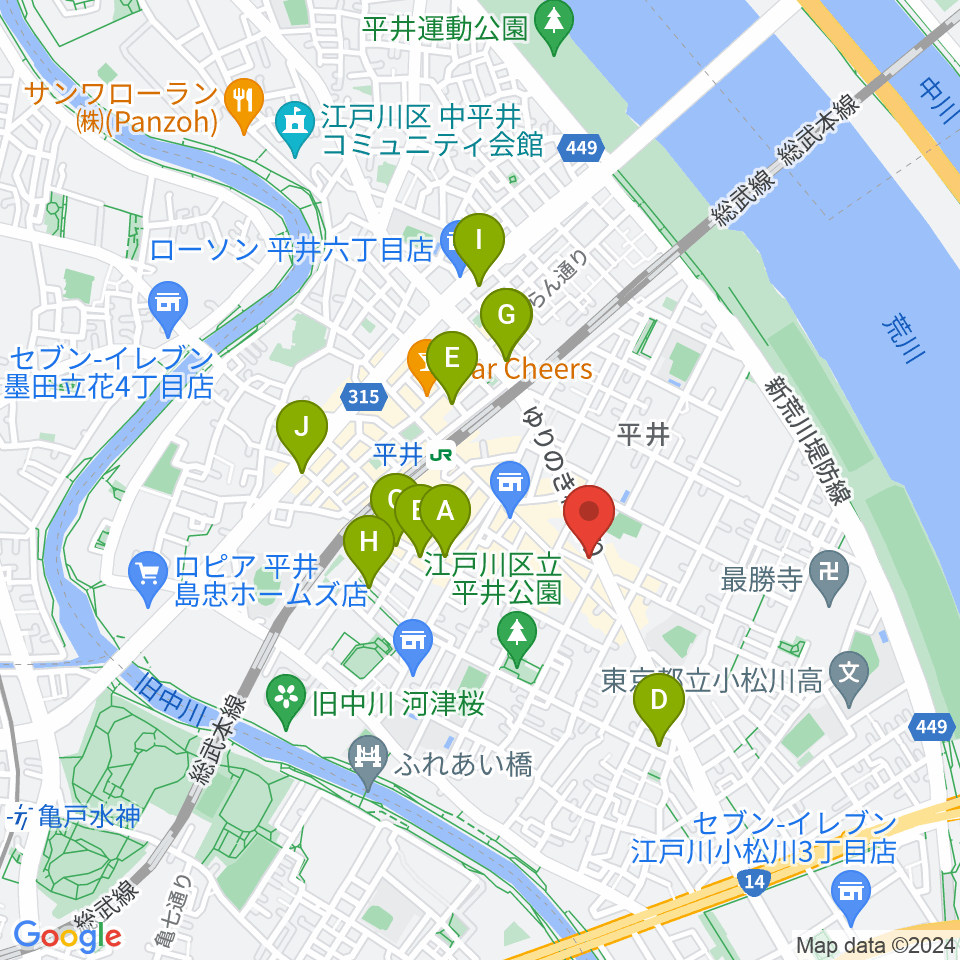 スタジオ・オトキチ周辺のホテル一覧地図