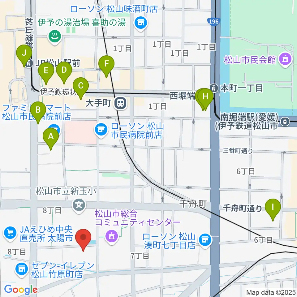 松山コスモシアター周辺のホテル一覧地図