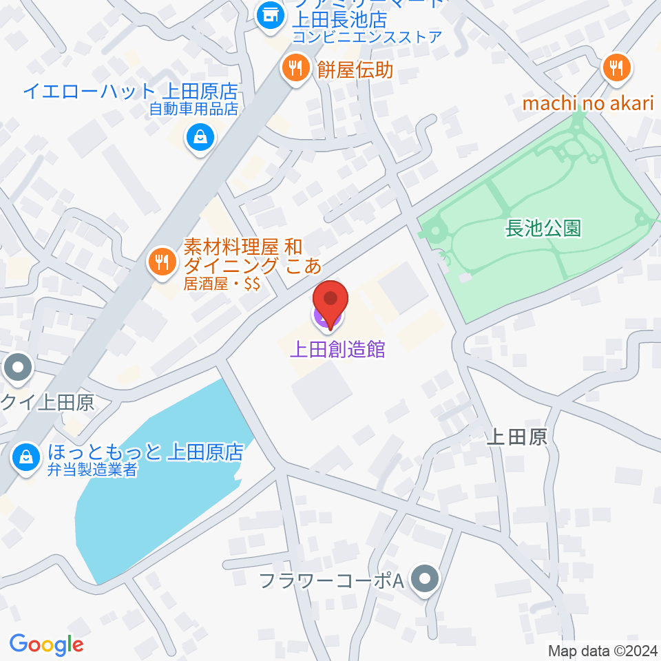 上田創造館周辺のホテル一覧地図