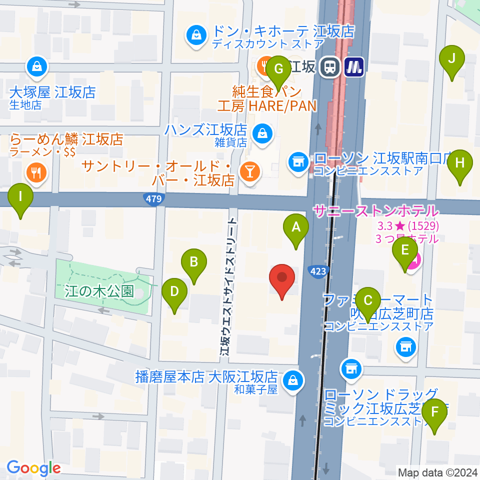 スタジオリフレクション周辺のホテル一覧地図