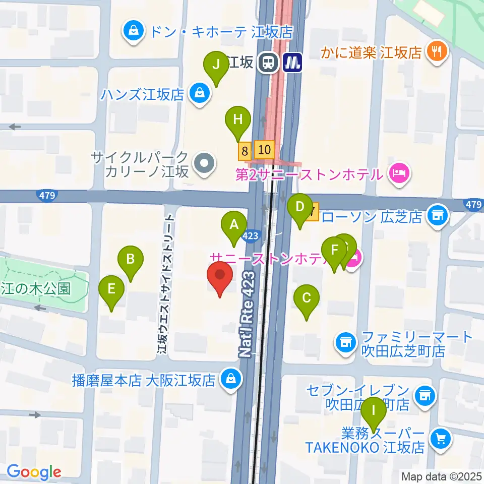 スタジオリフレクション周辺のホテル一覧地図