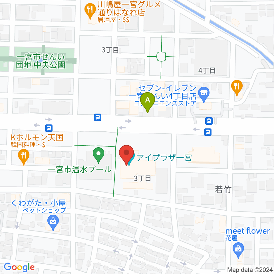 アイプラザ一宮周辺のホテル一覧地図