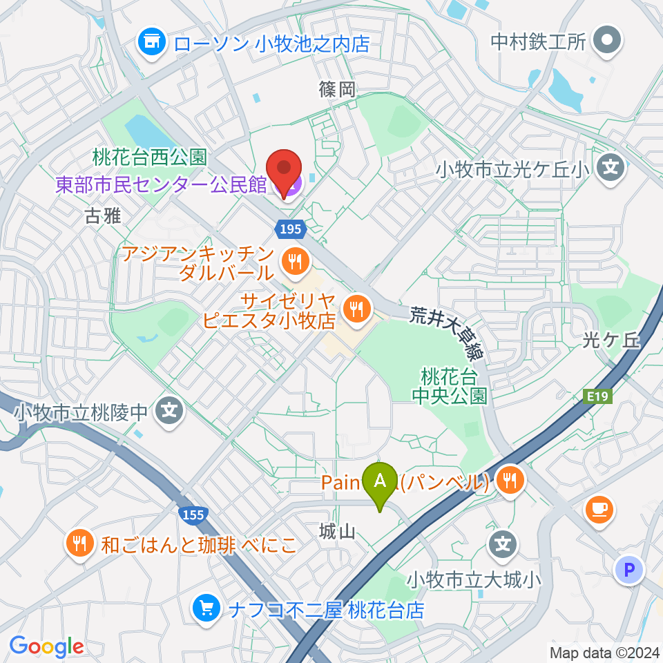 小牧市東部市民センター周辺のホテル一覧地図