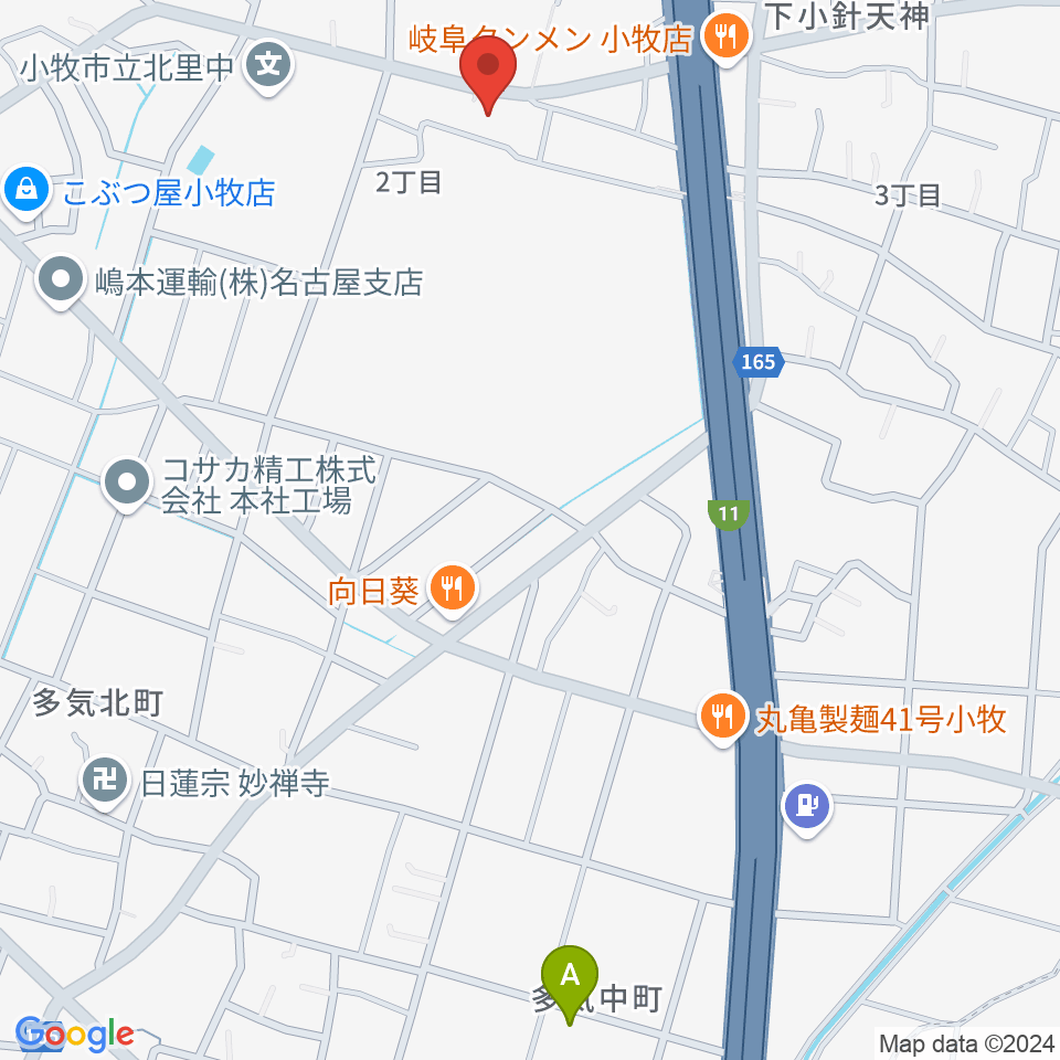 小牧市北里市民センター周辺のホテル一覧地図