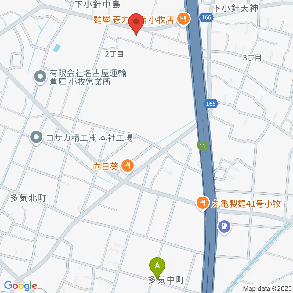 小牧市北里市民センター周辺のホテル一覧地図