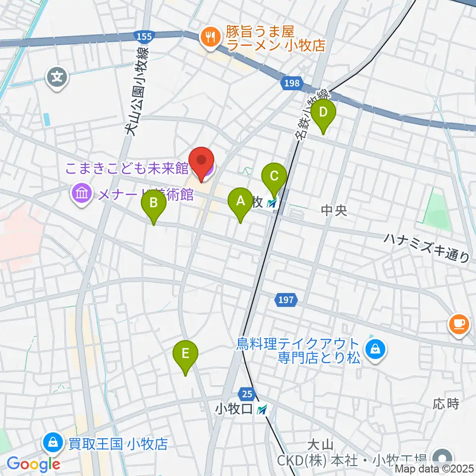 小牧市まなび創造館周辺のホテル一覧地図