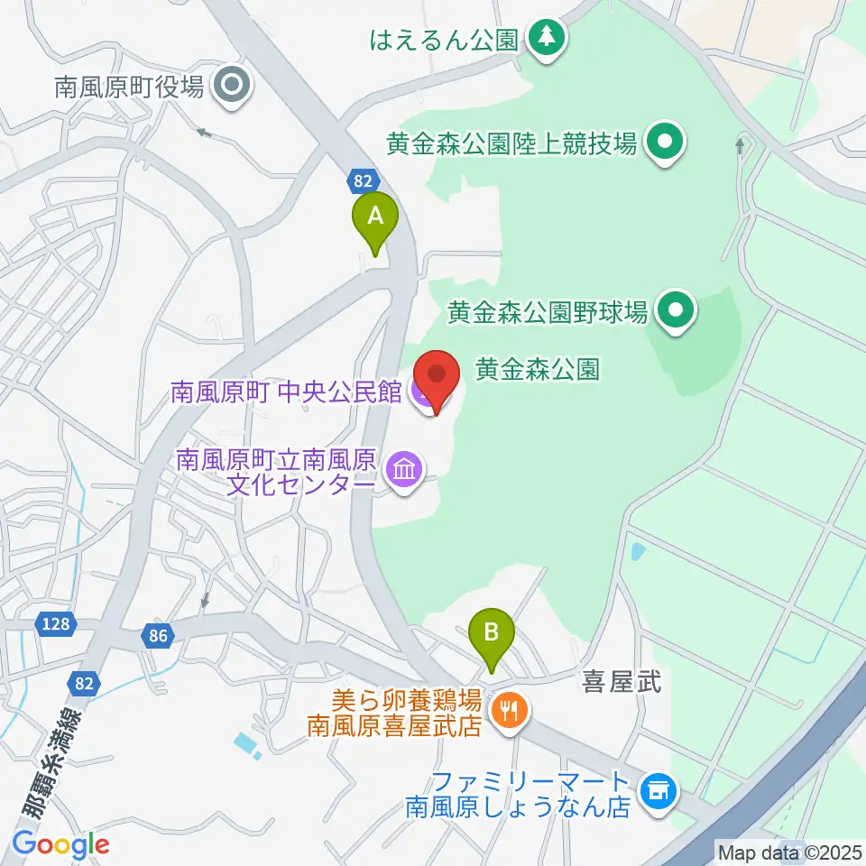 南風原町立中央公民館周辺のホテル一覧地図