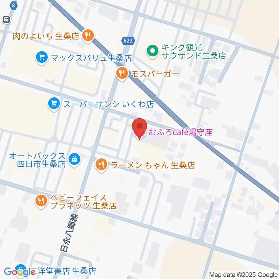 おふろcafé 湯守座周辺のホテル一覧地図