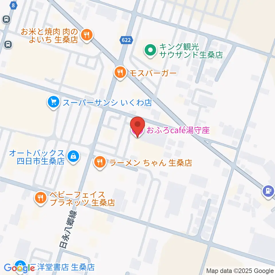 おふろcafé 湯守座周辺のホテル一覧地図