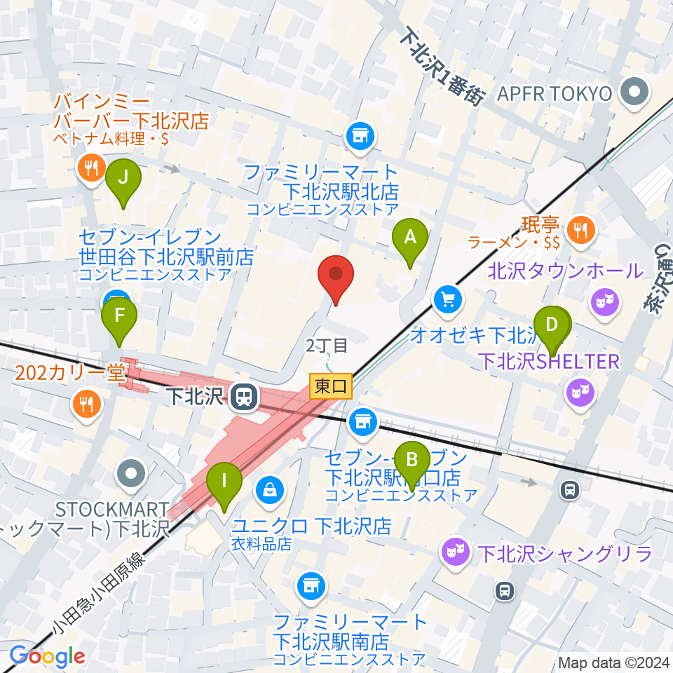 下北沢Flowers Loft周辺のホテル一覧地図