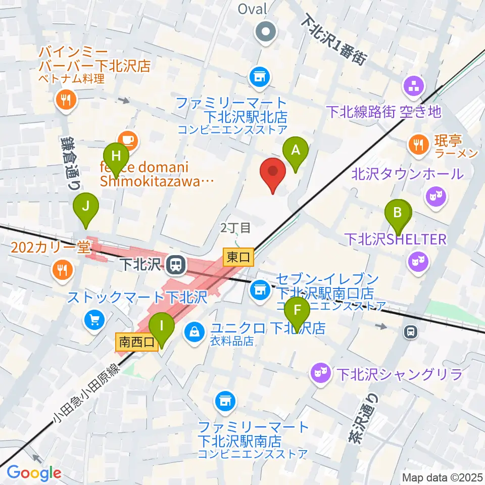 下北沢Flowers Loft周辺のホテル一覧地図