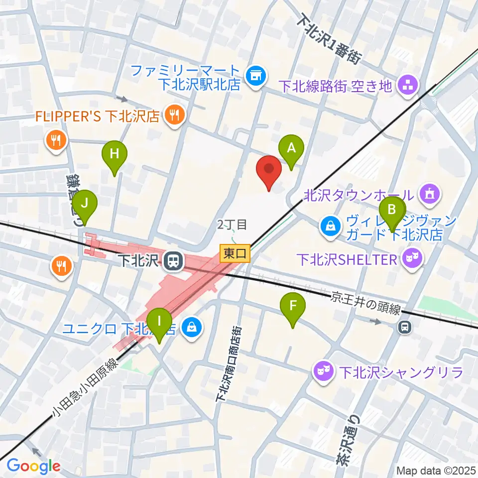 下北沢Flowers Loft周辺のホテル一覧地図