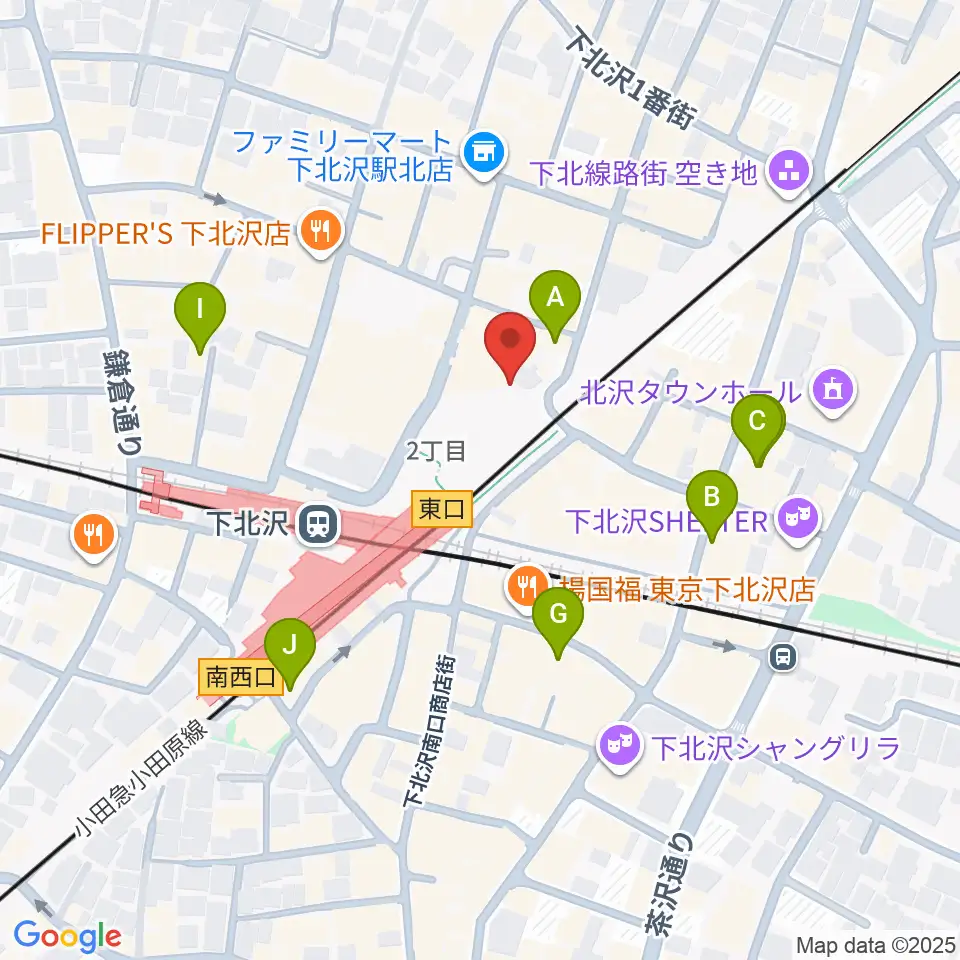 下北沢Flowers Loft周辺のホテル一覧地図