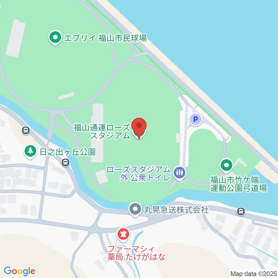 福山通運ローズスタジアム周辺のホテル一覧地図