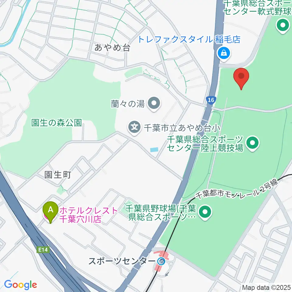 千葉県総合スポーツセンター武道館周辺のホテル一覧地図